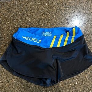 Coeur Boston Blue and Black Athletic /Running Shorts